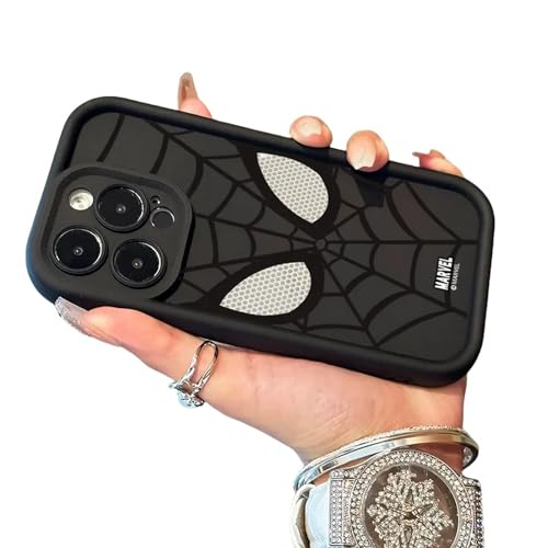 YAAYAGO Spider Man Handyhülle für iPhone 15 Hülle Spider Man TPU Soft Phone Hülle Für iPhone 14 Pro 15 Plus 13 Pro Max 12 11 Cover-Für das iPhone SE 2020-Schwarz von YAAYAGO