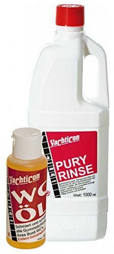 YACHTICON Pury Rinse Sanitärzusatz 1 Liter Plus WC Öl 100ml von YACHTICON