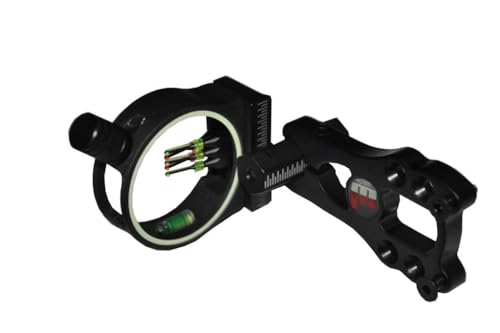 Hunting Visier - 5-Pin .019 Fiberglas mit Wasserwaage - Höhen- und Seitenverstellung - Inklusive Werkzeug für Präzisionsjagd und Schießsport von YAK Archery