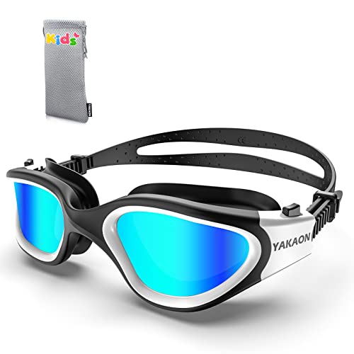 YAKAON Schwimmbrille Kinder, G1MINI Polarisiert Komfortabel Kinder Schwimmbrille Anti Nebel UV-Schutz Schwimmbrille für Mädchen und Jungen von YAKAON