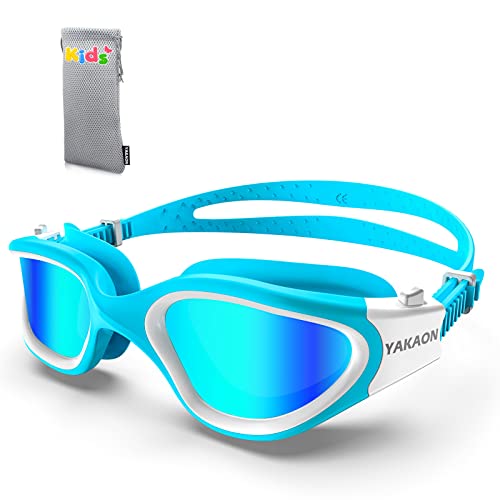 YAKAON Schwimmbrille Kinder, G1MINI Polarisiert Komfortabel Kinder Schwimmbrille Anti Nebel UV-Schutz Schwimmbrille für Mädchen und Jungen von YAKAON