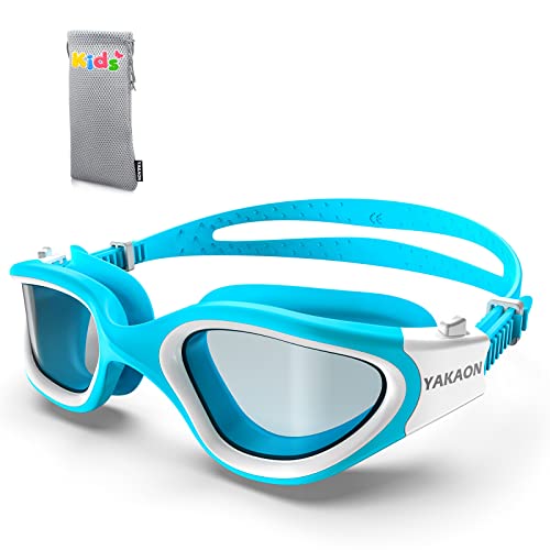 YAKAON Schwimmbrille Kinder, G1MINI Polarisiert Komfortabel Kinder Schwimmbrille Anti Nebel UV-Schutz Schwimmbrille für Mädchen und Jungen von YAKAON