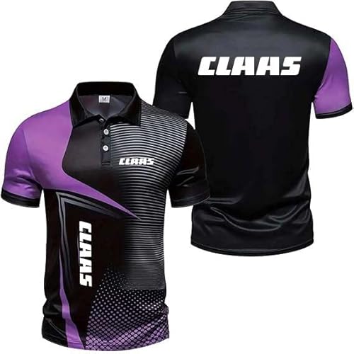YAKWIFR Herren Poloshirts Für CL_AAS Atmungsaktiv Kurzärmelig Tennis Golf T-Shirt Sommer Lässig Sport Polos Für Männer Und ErwachsenePurple,L von YAKWIFR