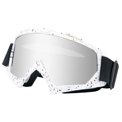 YAMEIZE Motocross Brille Damen Herren OTG Schneebrille Anti Fog UV Schutzbrille Skifahren Radfahren Snowboard Motorrad Racing MX Fahrbrille von YAMEIZE