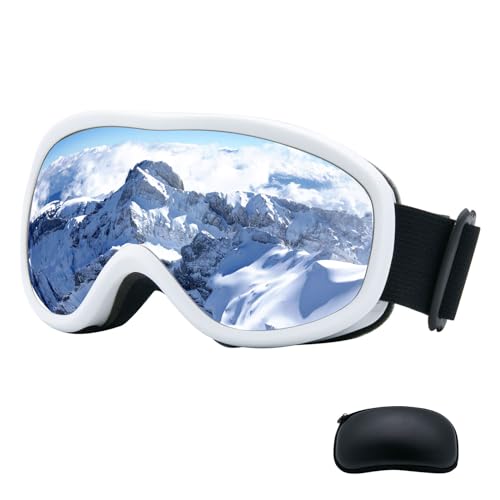 YAMEIZE Skibrille Damen Herren Anti-Fog Ski Brille OTG für Brillenträger UV Schutz Schneebrille Winddichte Skaten Radfahren Motorrad von YAMEIZE
