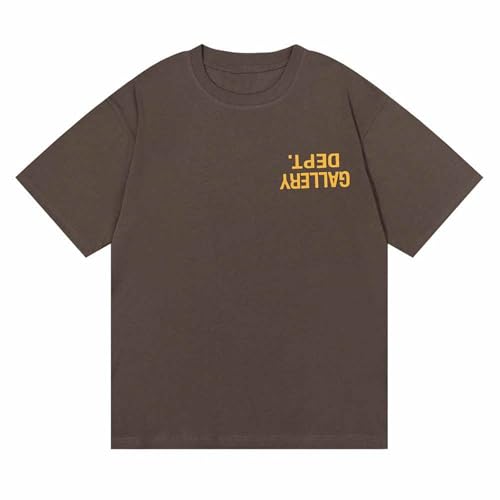 YANGSMEN Trendiges Basic Brief Gedrucktes Kurzarm T-Shirt Für Männer Und Frauen, Klassische Einfarbige Farbe, Einfaches Tägliches Vielseitiges Kurzarm T-Shirt-Color-1||M von YANGSMEN