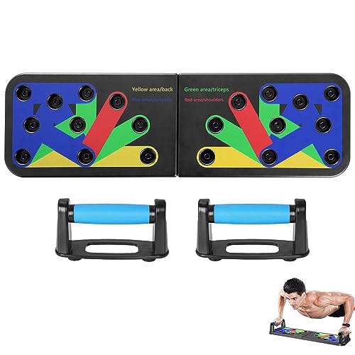 Liegestützbrett, Push Up Board Mit Liegestützgriffe, Unisex Push Up Brett, Liegestütze Brett, Multifunktions Fitness Board, Mit Anti-Rutsch-Pads, Für Heimübungen, Heimübungen Für Männer/Frauen von YANJINGHE