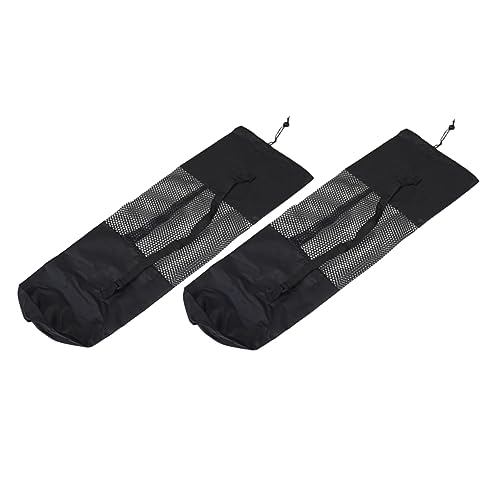 YARNOW 2 Stück Atmungsaktive Yogamatten Netztasche Teilig mit Kordelzug Leichtes Strapazierfähiges Yoga Pad Aufbewahrungspouch für Einfache Belüftung und Praktischen Transport Geeignet von YARNOW