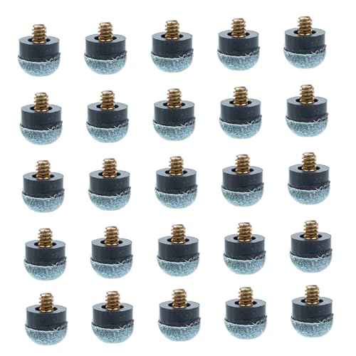 YARNOW 30 Stück Queuespitzen Ersatz Billard Klebespitzen Billard Queue Ersatzspitze Ansteckbare Pool Queuespitzen Snooker Queuespitze Vorgeformte von YARNOW