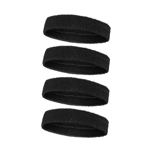 YARNOW 4 Stück Yoga Stirnbänder Baumwoll Haarband Tennis Stirnband Schweißabsorbierendes Sport Haarband von YARNOW