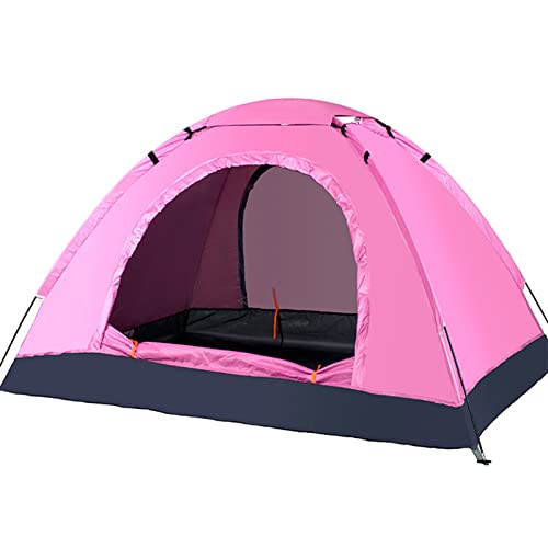 Leichtes Zelt 2 Mann Dome Belüftung Wasserdicht Beständigkeit Zeltes,Für Trekking Camping Outdoor Festival,Rosa,200X 150X110cm von YARUMD