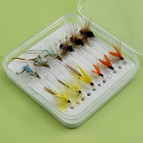 YAZHIDA | Fly Fishing Fly Fishing Set | Dry Fly | Wet | Nymph | One Mini Fly Box | (Adams/Black Fur Mise) von YAZHIDA