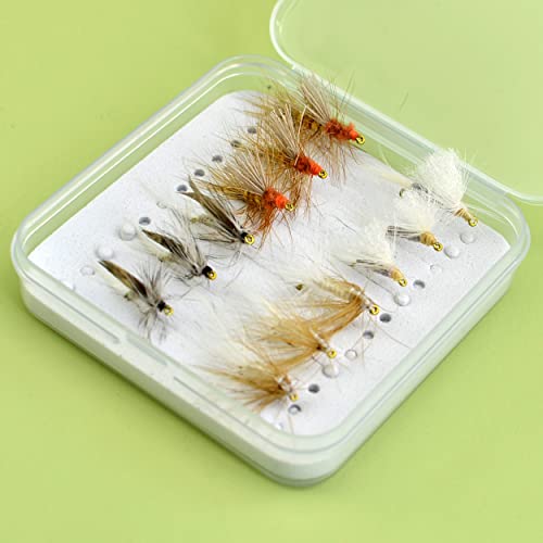 YAZHIDA | Fly Fishing Fly Fishing Set | Dry Fly | Wet | Nymph | One Mini Fly Box | (Hemingway/Stimulator) von YAZHIDA