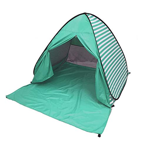 YBK Tech New Stripe Style automatische Pop Up Beach Zelt UV-Schutz sofort tragbar Schnell Cabana Sun Shelter für 2–3 Personen, grün von YBK Tech
