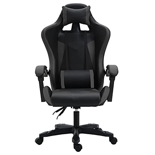 YCDSSM Boss Bürostuhl, Gaming-Stuhl, Büro-Schreibtischstuhl, drehbar, robuster Stuhl, ergonomisches Design mit Kissen und Verstellbarer Rückenlehne (Farbe: Weiß, Größe: mit Füßen) von YCDSSM