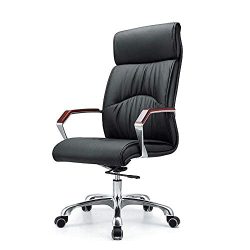 YCDSSM Boss Bürostuhl, PU-Leder gepolstert, hochwertiger Business-Stuhl, ergonomisch, verstellbar, Büro-Schreibtischstuhl mit Armlehne (Farbe: Braun) von YCDSSM