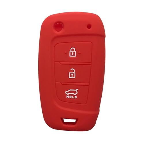 YCSYHQM Günstige Schlüsselhülle für Auto Kona Cover für Hyundai Ix35 2019 Celesta 2018 I30 Remote Proect Silikon Schlüsselhalter Zubehör Skin Bag Rot von YCSYHQM