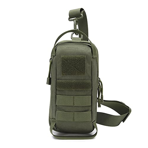 Taktische Sling Umhängetasche Militär Brust Tasche Gürtel Taille Pack Multifunktionale Fanny Pack for Jagd Outdoor EDC Werkzeug Tasche (Color : Green) von YCYNPXIR
