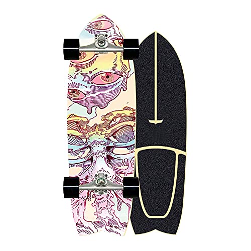 30" Professionelles Carving-Skateboard, Street-Surf-Pump-Skateboard, konkaves Cruiser-Komplettboard für Anfänger, 7-lagiges Ahornholz, ABEC-11-Lager,4 von YDAWRY