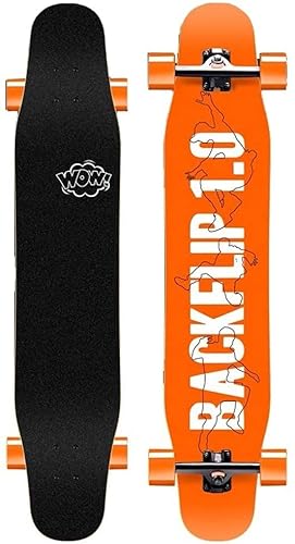 -Skateboard 47" x 9" Complete Pro 7 Schichten Maple Longboard Double Kick Concave Skateboard Deck Erwachsene Tricks Skateboard für Extremsport und Outdoor von YDAWRY