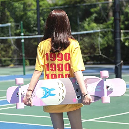 Skateboards für Anfänger, Standard-Komplett-Longboard 43" x 9", 7-lagiges Ahorn-Double-Kick-Concave-Trick-Deck für Jungen, Mädchen, Kinder und Erwachsene von YDAWRY