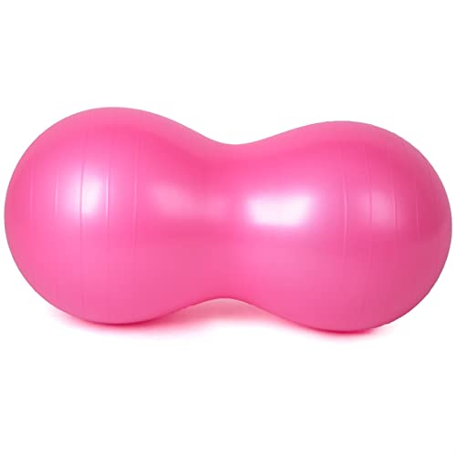 Anti-Burst Pilates Yoga Ball Home Übungsgeräte Sport Gym Peanut Yoga Fitness Ball (Color : 50cm pink) von YDDM