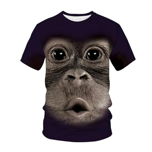 YDOOW Herren T-Shirt Lustige T-Shirts AFFE Gorilla 3D Druck Streetwear Männer Frauen Tier T-Shirt Hip Hop Tshirt Tops-Atca2400E-150 von YDOOW