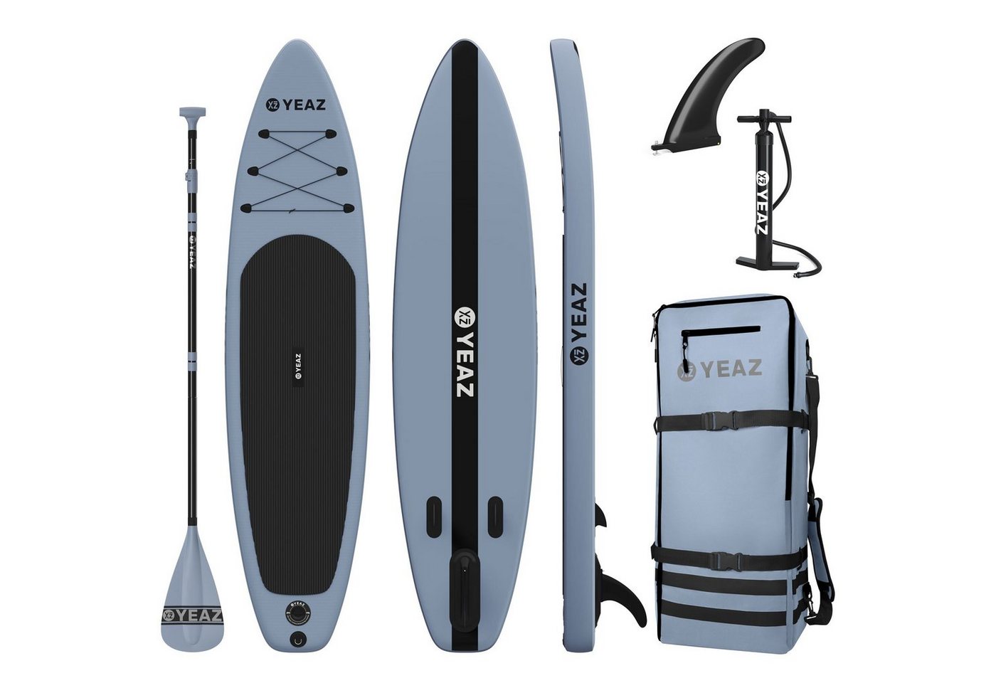 YEAZ Inflatable SUP-Board MARINA - EXOTRACE - SET sup board und kit, Inflatable SUP Board, (Set), inkl. Zubehör wie Paddel, Handpumpe und Rucksack von YEAZ