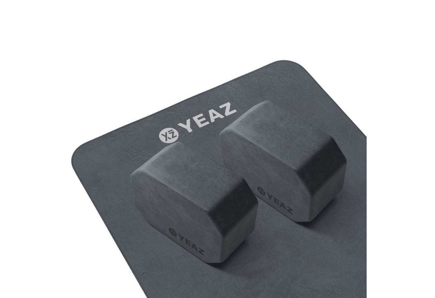 YEAZ Yogablock NEXT LEVEL set - yoga-blöcke & handtuch, rutschfeste Soft-Touch Oberfläche von YEAZ
