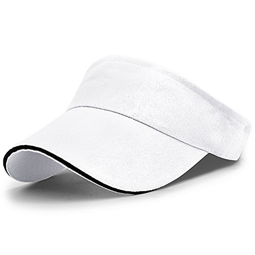 YEKEYI Unisex Sonnenblende Cap Leere Top Baseball Cap Outdoor Sports Ultraleicht Tennis Hut mit verstellbarem Riemen für Golf von YEKEYI