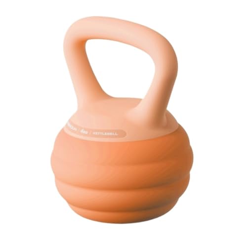 Hanteln Kettlebell Damen Fitness Haushalt Wasserkocher Hantel Solide Soft Kettlebell Yoga Sport Fitnessgeräte Hanteln Set (Color : Orange, Size : 4KG) von YEPENG