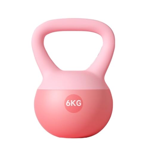Hanteln Kettlebell Damen Fitness Haushalt Wasserkocher Heben Hantel Weiche Kettlebell Hüftformung Trainingsgeräte Hanteln Set (Color : Pink, Size : 5kg) von YEPENG
