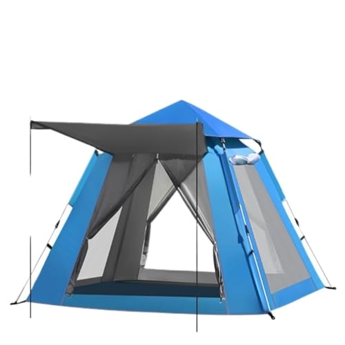 Tent Camping Outdoor-Zelt Camping Camping Tragbares Faltbares Sonnenschutzzelt Vollautomatisches Schnellöffnungszelt Zelt (Color : Blue, Size : A) von YEPENG