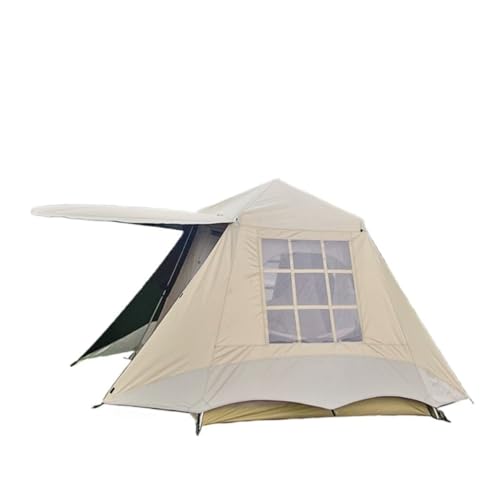 Tent Camping Vollautomatisches Campingzelt, Schnell Zu Öffnendes Zelt, Doppellagiges, Regen- Und Insektensicheres Sonnenschutz-Angelzelt Zelt (Color : Gold, Size : A) von YEPENG
