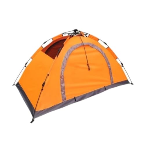 Tent Camping Zelt, Regensicher, Automatisches Zelt, Ohne Aufbau, Schnell Zu Öffnen, Regensicher, Einzelzelt, Tragbar, for Angeln Im Freien Zelt (Color : Orange, Size : A) von YEPENG