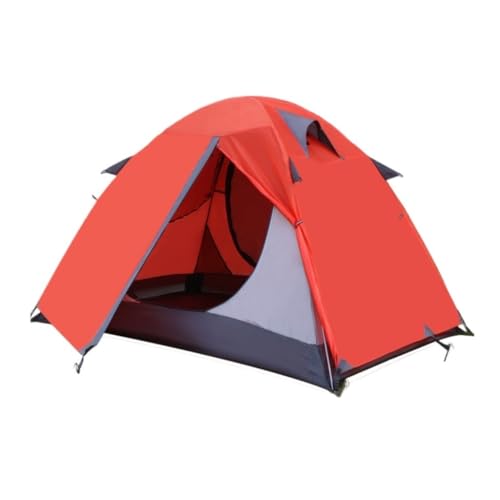 Tent Camping Zelt Outdoor Supplies Doppel Camping Zelt Picknick Regendicht Camping Bergsteigen Ausrüstung Zelt Tragbares Zelt Zelt (Color : Red, Size : A) von YEPENG