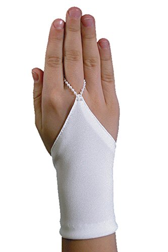 YES Kurze Schlichte Fingerlose Kommunionhandschuhe Handschuhe zur Kommunion KA-1 von YES