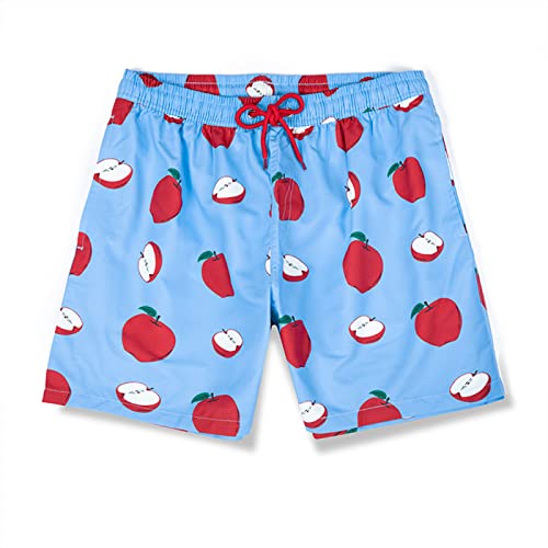 YEWIER Obst Apfel 3D Strandhose Männer und Frauen Sommer schnell trocknende Shorts Mode Paar Boardshorts von YEWIER