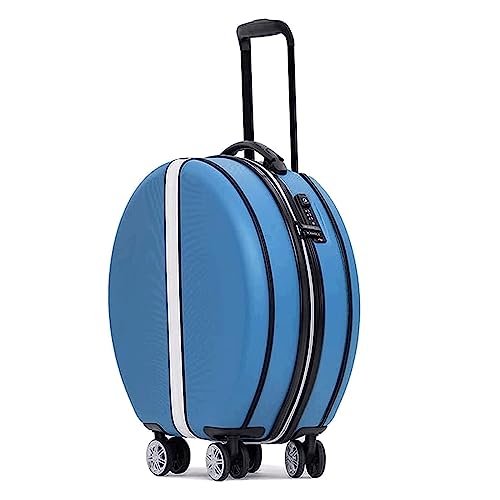 YEWMTRE 18-Zoll-Handgepäckkoffer, runder Koffer mit Rollen, tragbarer Mini-Koffer, kratzfester Hartschalen-Handgepäckkoffer von YEWMTRE
