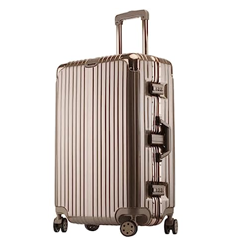 YEWMTRE Gepäck mit Spinnerrädern, Koffer mit großem Fassungsvermögen, Rahmen aus hellem Aluminium, verschleißfester Handgepäckkoffer von YEWMTRE