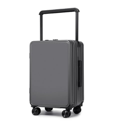 YEWMTRE In der Mitte montierter, breiter Trolley-Koffer, Koffer mit USB-Ladeanschluss und Hakendesign für Geschäftsreisen und Reisen von YEWMTRE