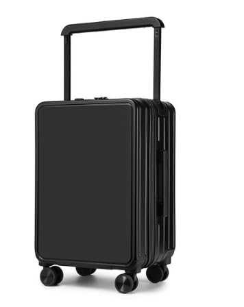 YEWMTRE In der Mitte montierter, breiter Trolley-Koffer, Koffer mit USB-Ladeanschluss und Hakendesign für Geschäftsreisen und Reisen von YEWMTRE