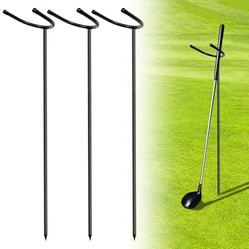 YEXEXINM 3 Stück Golfschlägerständer hält, U-förmiger Abnehmbarer Golfschlägerhalter Ihre Schläger sauber, trocken und sichtbar, 31.5" Outdoor Metall-Golfschlägerhalter-Organizer, Einfach zu tragen von YEXEXINM