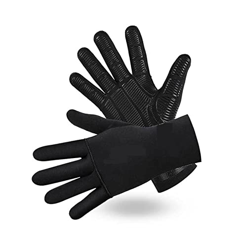 YFDGD Schwimmhandschuhe 5 MM Neopren Tauchen Schwimmhandschuhe Warme wasserdichte Anti-Sting Unterwasser Jagd Angeln Handschuhe rutschfeste Surfhandschuhe(S) von YFDGD