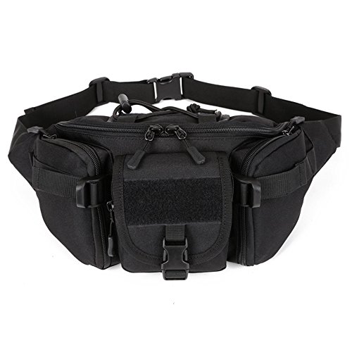 YFNT Tactical Waist Pack tragbar Fanny Pack Outdoor Army Hüfttasche Military Taille Pack für Radfahren Camping Wandern (schwarz) von YFNT