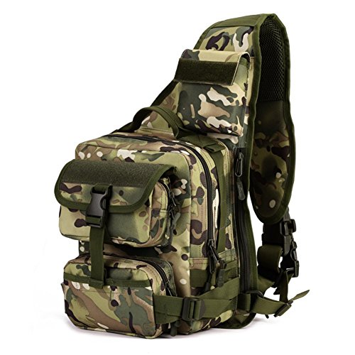 Tactical Sling Bag Pack Military Rover Schulter Sling Rucksack Umhängetasche für die Jagd Camping Trekking,Wüste Digital von YFNT