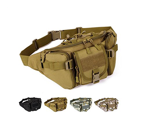 YFNT Tactical Waist Pack tragbar Fanny Pack Outdoor Army Hüfttasche Military Taille Pack für Radfahren Camping Wandern (braun) von YFNT