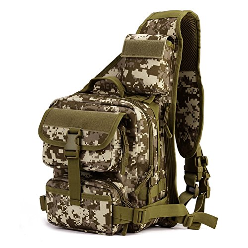 YFNT Tactical Sling Bag Pack Military Rover Schulter Sling Rucksack Umhängetasche für die Jagd Camping Trekking,Wüste Digital von YFNT