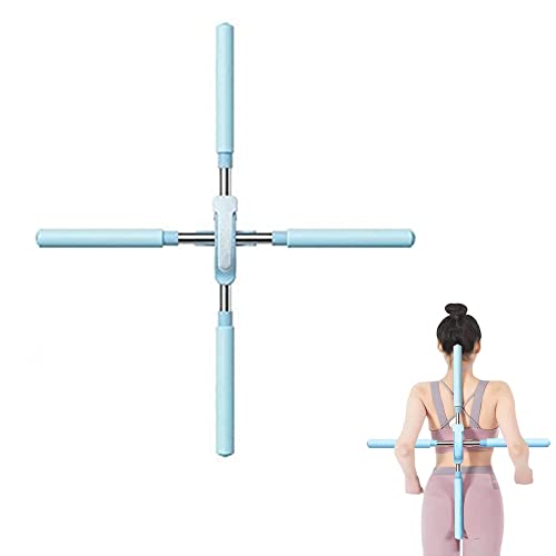 YGMXZL Bodybuilding Yoga Pilates Stick,Rücken Stretching Stick,Yoga Stick Buckel Korrekturstab für Erwachsene und Kinder zur Linderung von Rücken Schmerzen (blau) von YGMXZL