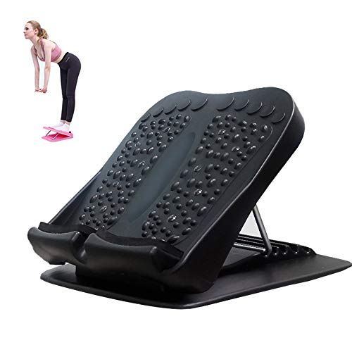 YGMXZL Waden Strecken schräges Brett,Verstellbare Slant Board Fuß Stretcher mit Magnet,Anti-Rutsch Dehn Board für Laufen Yoga Stretch Bein Muskel (Schwarz) von YGMXZL